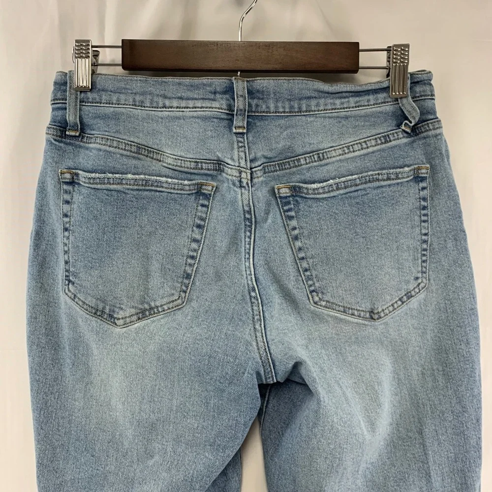 Oliver Logan Crosby Jeans‎ Womens 27 Light Wash Blue Relaxed Taper Raw Hem